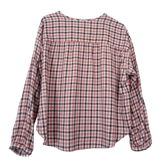 Madewell Plaid Long Sleeves Blouse Button Front - Picture 2 of 8